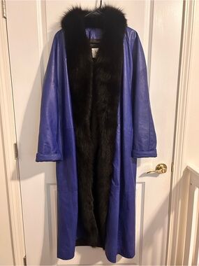 Vintage Evan Arpelli Leather Maxi Coat